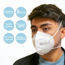Cubrebocas N95 Grado Médico Ajuste A La Cabeza 50 Piezas