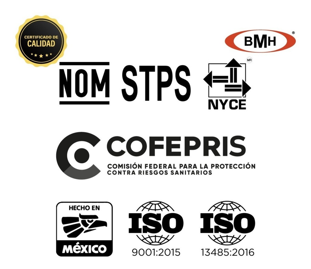 Cubrebocas N95 Grado Médico Certificado 50 Piezas