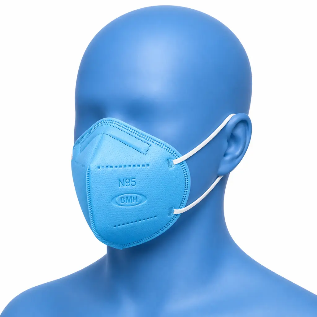 [RPN95005] PROTECTOR RESPIRATORIO N95 PLEGABLE COLOR CELESTE