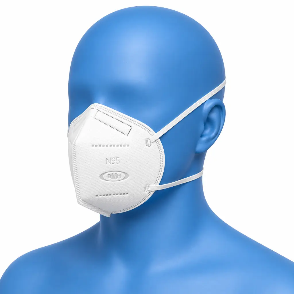 PROTECTOR RESPIRATORIO N95 PLEGABLE COLOR BLANCO