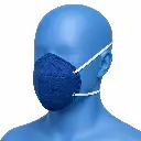 PROTECTOR RESPIRATORIO N95 PLEGABLE COLOR AZUL