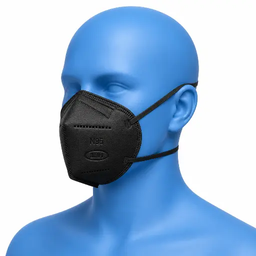 [RPN95013] PROTECTOR RESPIRATORIO N95 PLEGABLE COLOR NEGRO